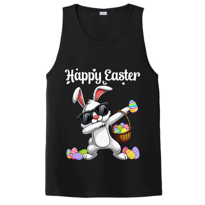 Dabbing Rabbit Easter Day Eggs Dab Performance Tank