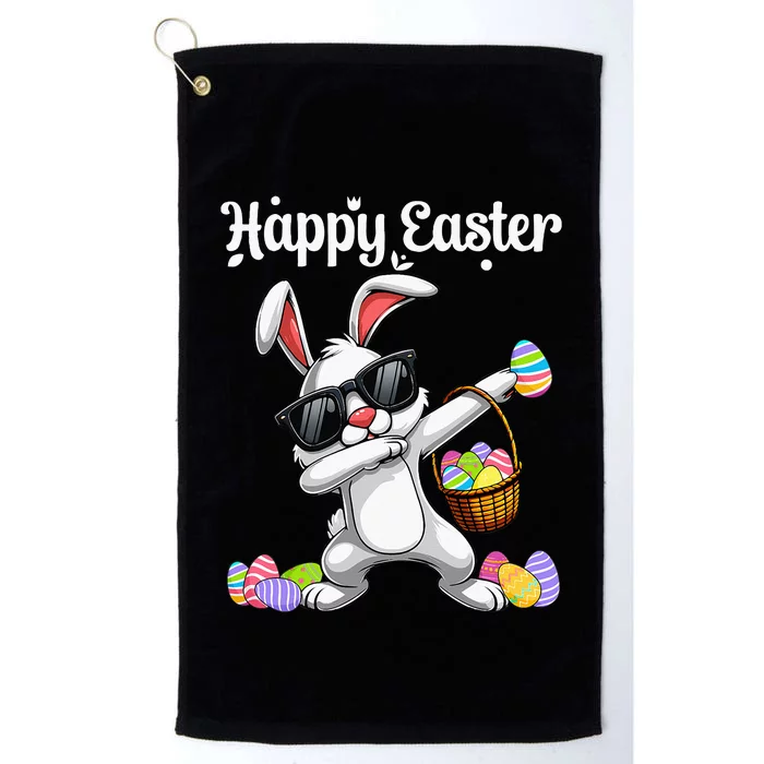 Dabbing Rabbit Easter Day Eggs Dab Platinum Collection Golf Towel