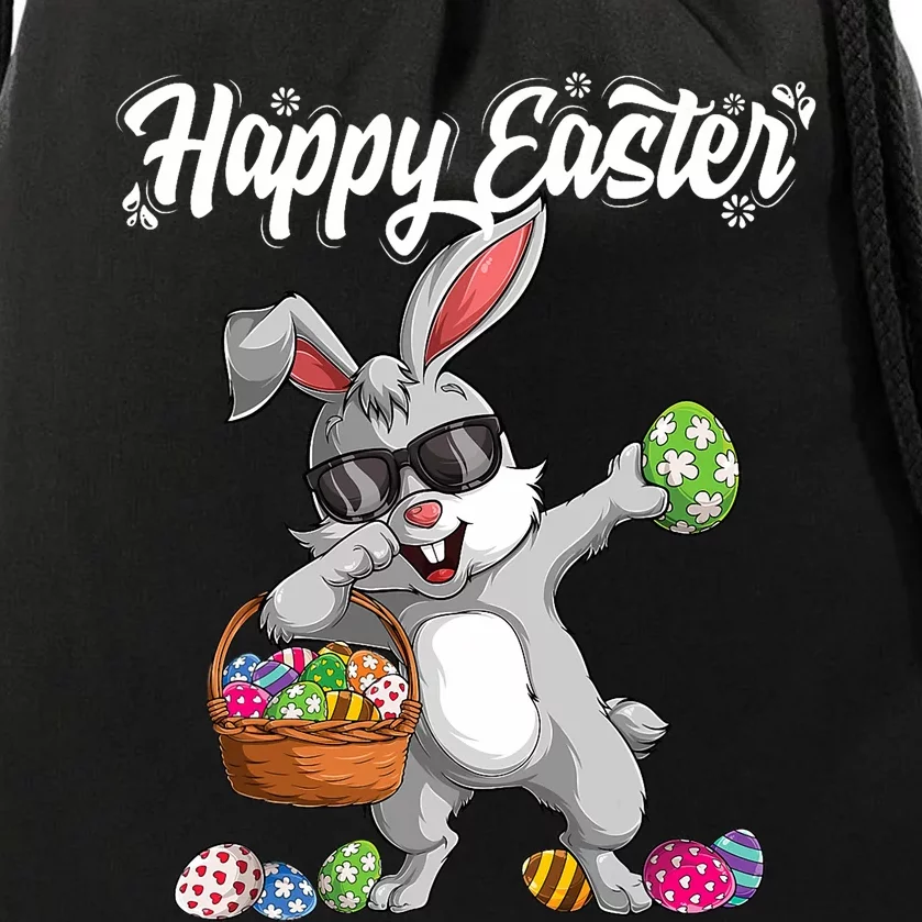 Dabbing Rabbit Easter Day Eggs Dab Gift Bunny Drawstring Bag