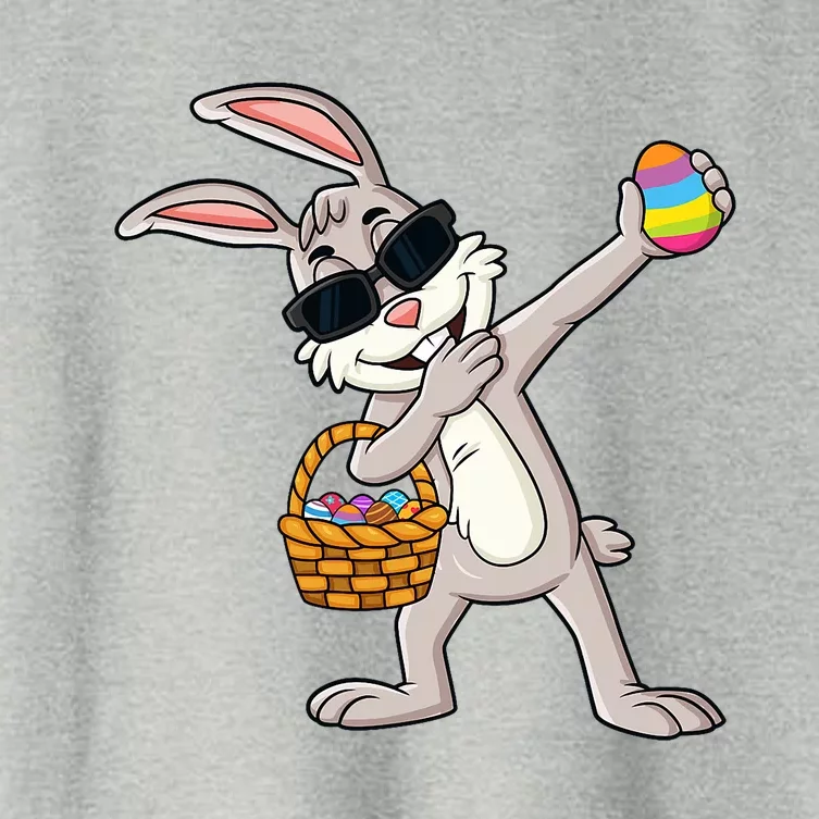 Dabbing Rabbit Easter Day Eggs Dab Women's Crop Top Tee