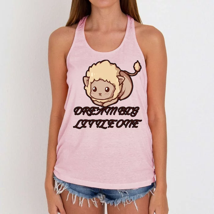 Dream Big Little Lion Women's Knotted Racerback Tank