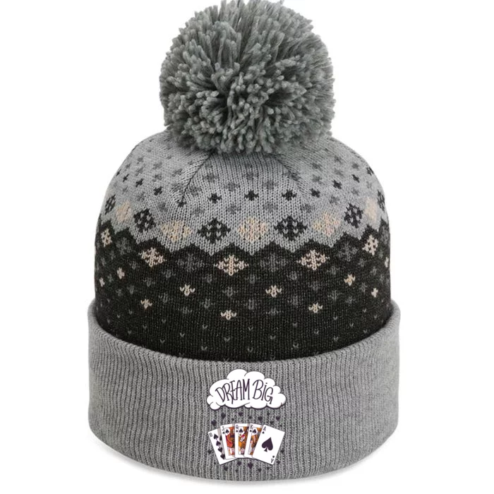 Dream Big Poker Hand The Baniff Cuffed Pom Beanie