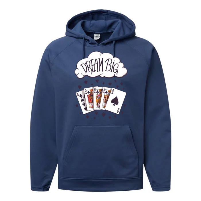 Dream Big Poker Hand Performance Fleece Hoodie