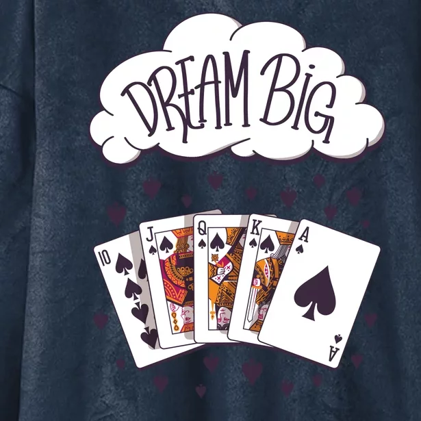 Dream Big Poker Hand Hooded Wearable Blanket