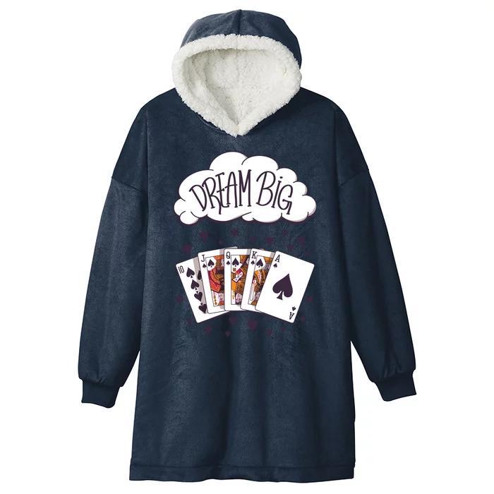 Dream Big Poker Hand Hooded Wearable Blanket