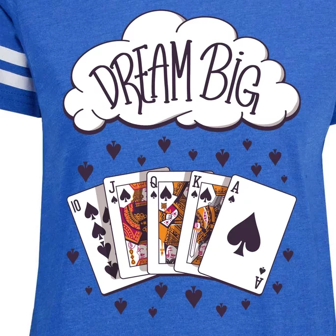 Dream Big Poker Hand Enza Ladies Jersey Football T-Shirt