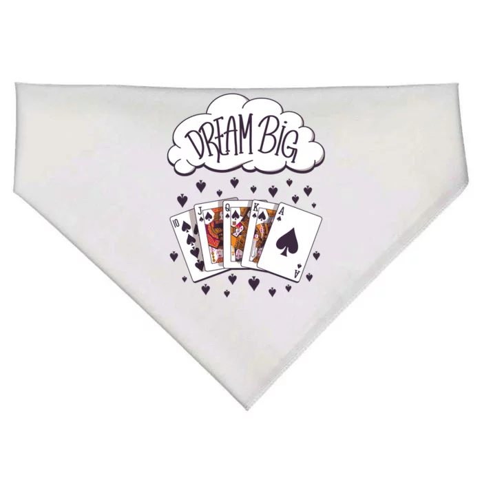 Dream Big Poker Hand USA-Made Doggie Bandana