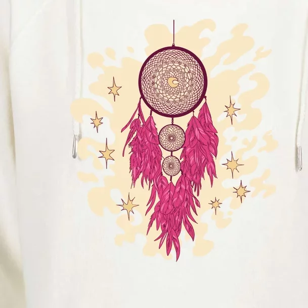 Dream Catcher Moon Womens Funnel Neck Pullover Hood