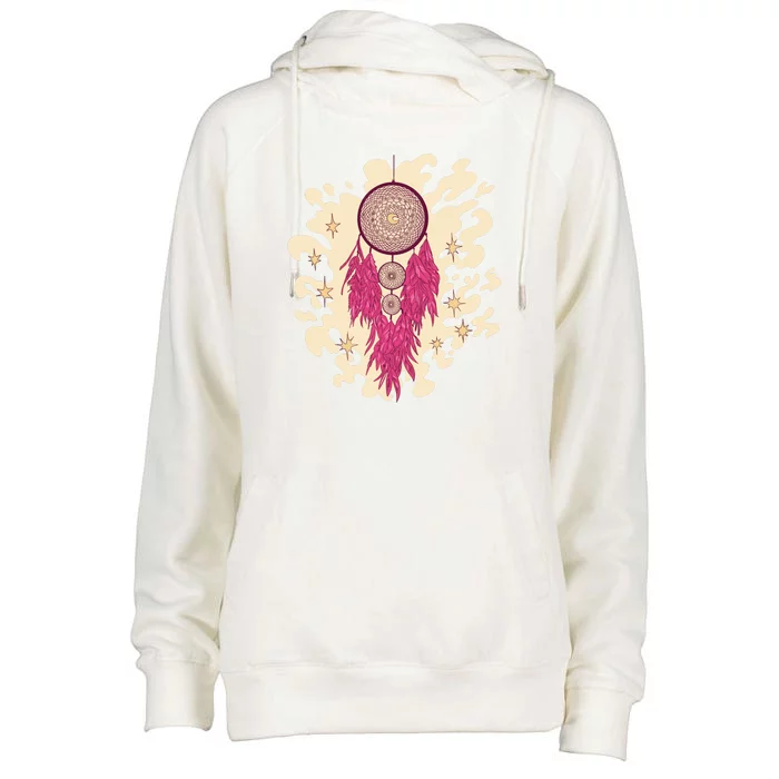 Dream Catcher Moon Womens Funnel Neck Pullover Hood