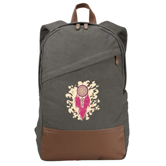 Dream Catcher Moon Cotton Canvas Backpack