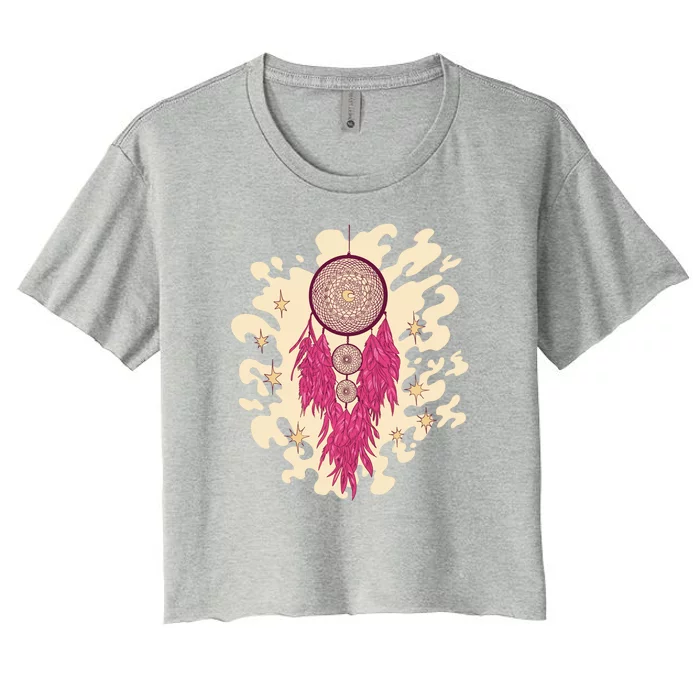 Dream Catcher Moon Women's Crop Top Tee