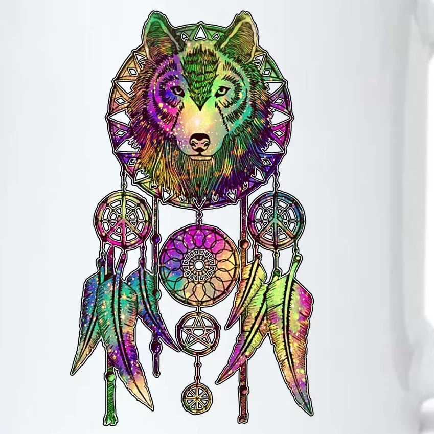 Dream Catcher Wolf Galaxy Black Color Changing Mug