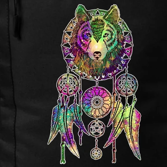 Dream Catcher Wolf Galaxy Daily Commute Backpack