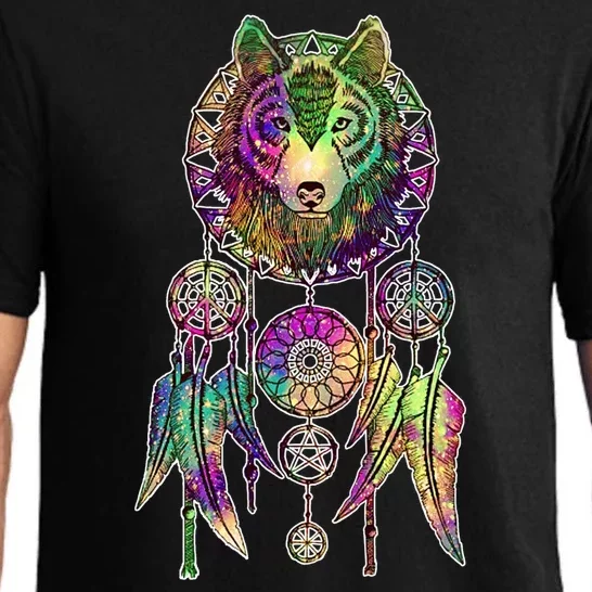 Dream Catcher Wolf Galaxy Pajama Set