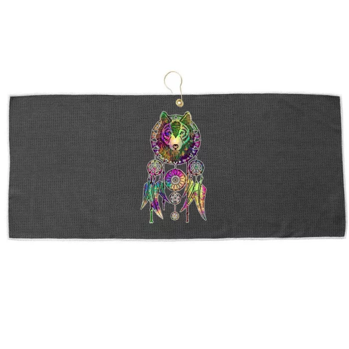 Dream Catcher Wolf Galaxy Large Microfiber Waffle Golf Towel