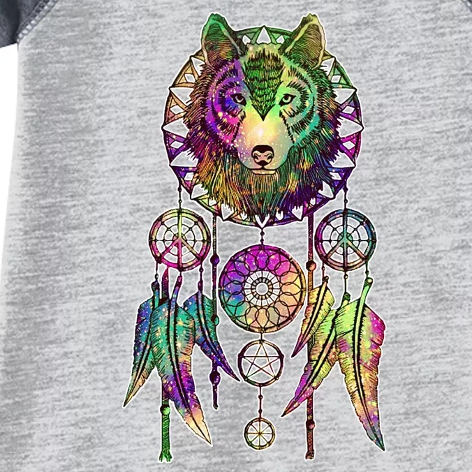 Dream Catcher Wolf Galaxy Infant Baby Jersey Bodysuit