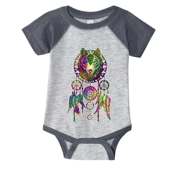 Dream Catcher Wolf Galaxy Infant Baby Jersey Bodysuit