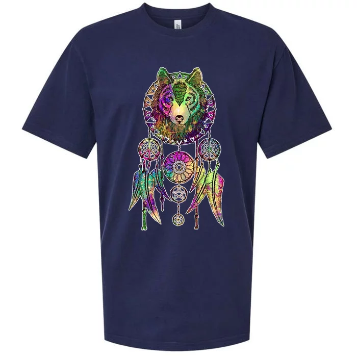 Dream Catcher Wolf Galaxy Sueded Cloud Jersey T-Shirt