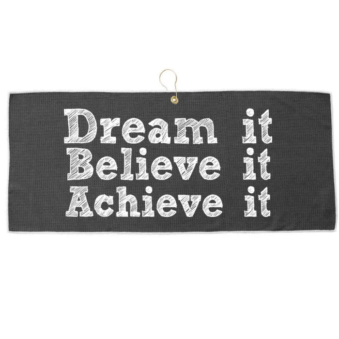 Dream It Believe It Achieve It Large Microfiber Waffle Golf Towel