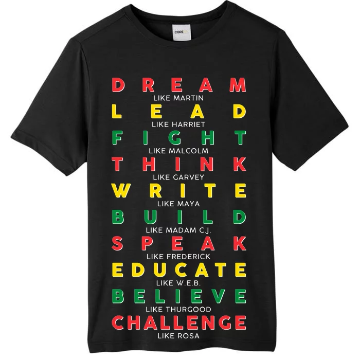 Dream Lead Fight Think Black History Month ChromaSoft Performance T-Shirt