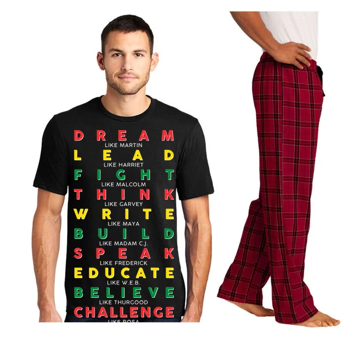 Dream Lead Fight Think Black History Month Pajama Set