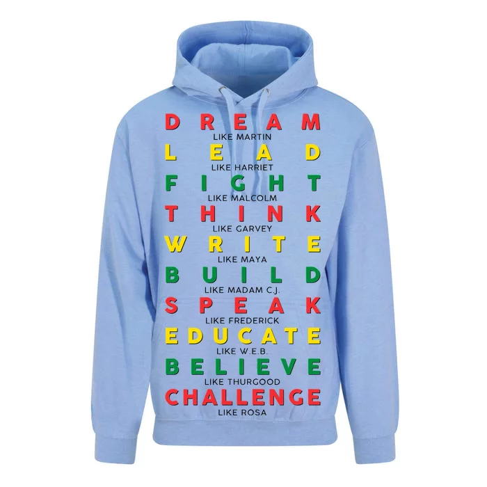 Dream Lead Fight Think Black History Month Unisex Surf Hoodie