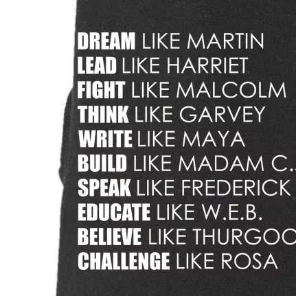 Dream Lead Fight Think Write Build Speak Educate Believe Challenge Doggie 3-End Fleece Hoodie