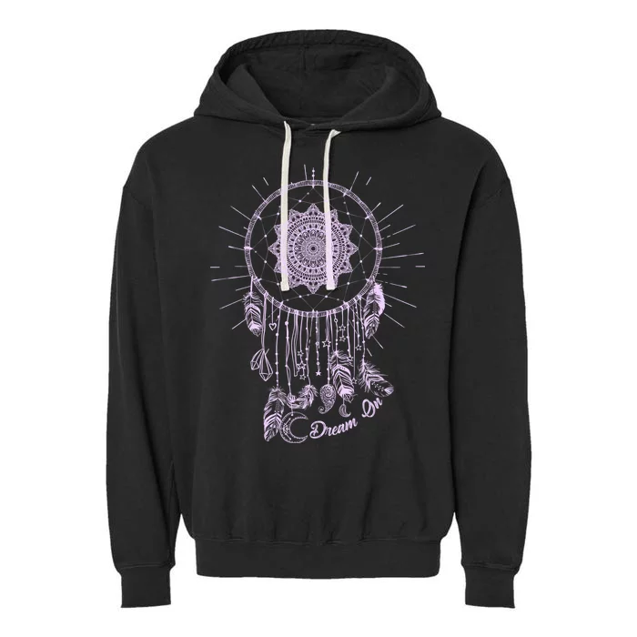 Dream On Native American Dream Catcher Garment-Dyed Fleece Hoodie