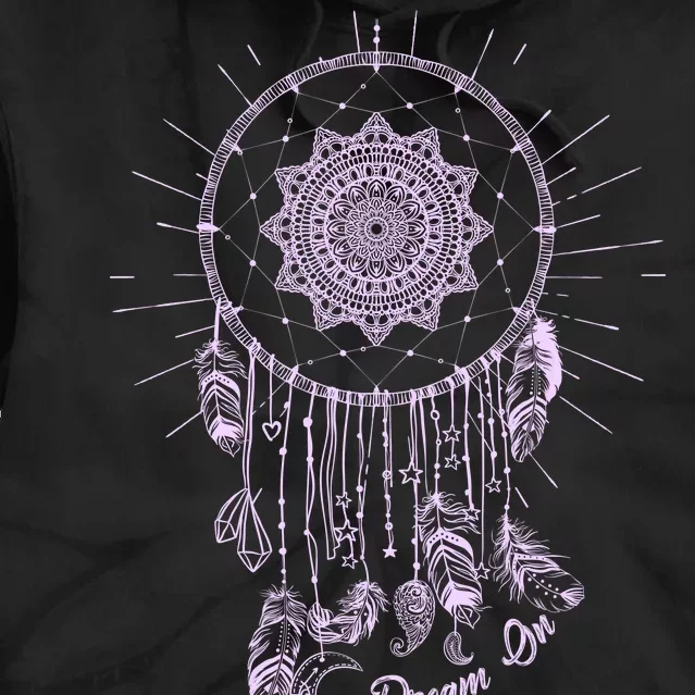 Dream On Native American Dream Catcher Tie Dye Hoodie