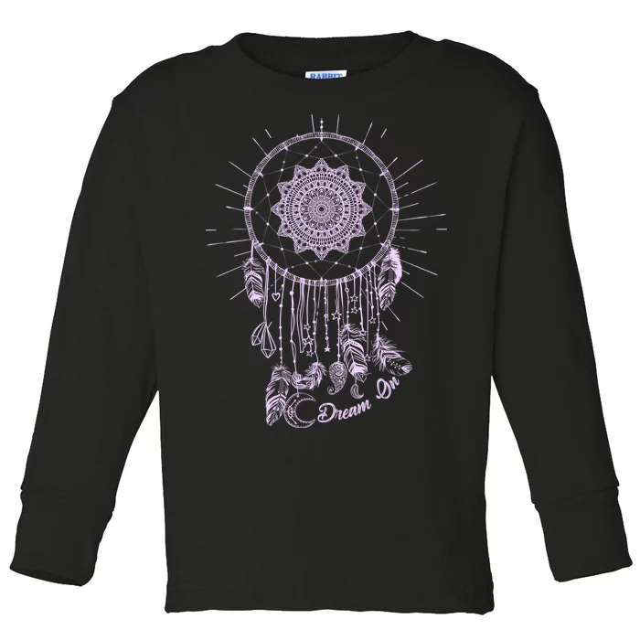 Dream On Native American Dream Catcher Toddler Long Sleeve Shirt