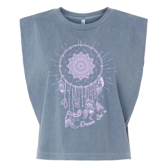 Dream On Native American Dream Catcher Garment-Dyed Women's Muscle Tee