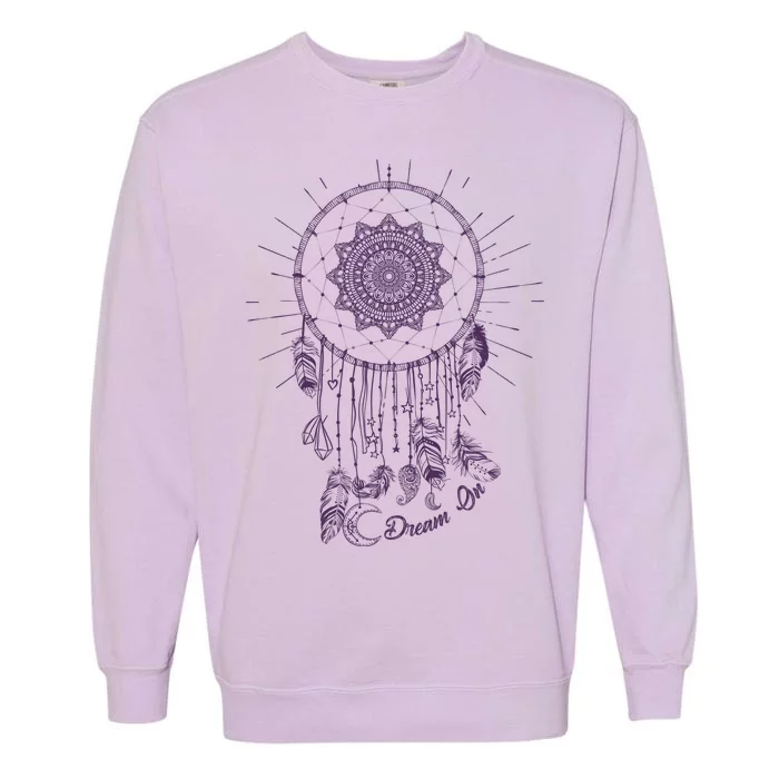 Dream On Native American Dream Catcher Garment-Dyed Sweatshirt