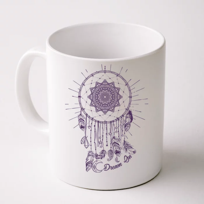 Dream On Native American Dream Catcher Front & Back Coffee Mug