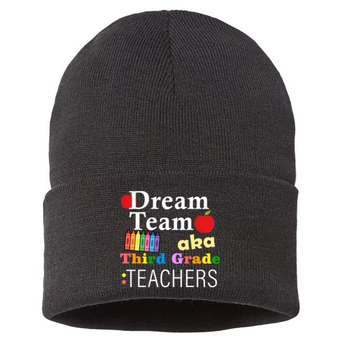 Dream Team Aka Third Grade Teachers Sustainable Knit Beanie