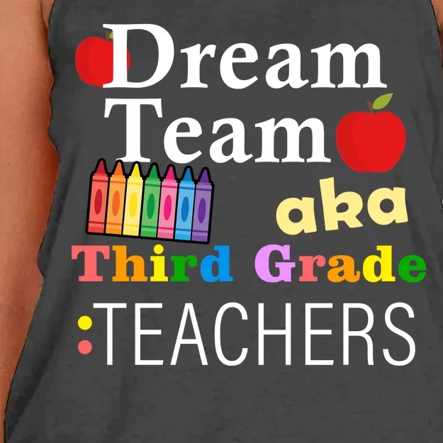 Dream Team Aka Third Grade Teachers Women's Knotted Racerback Tank