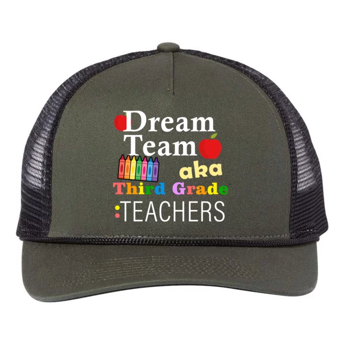 Dream Team Aka Third Grade Teachers Retro Rope Trucker Hat Cap