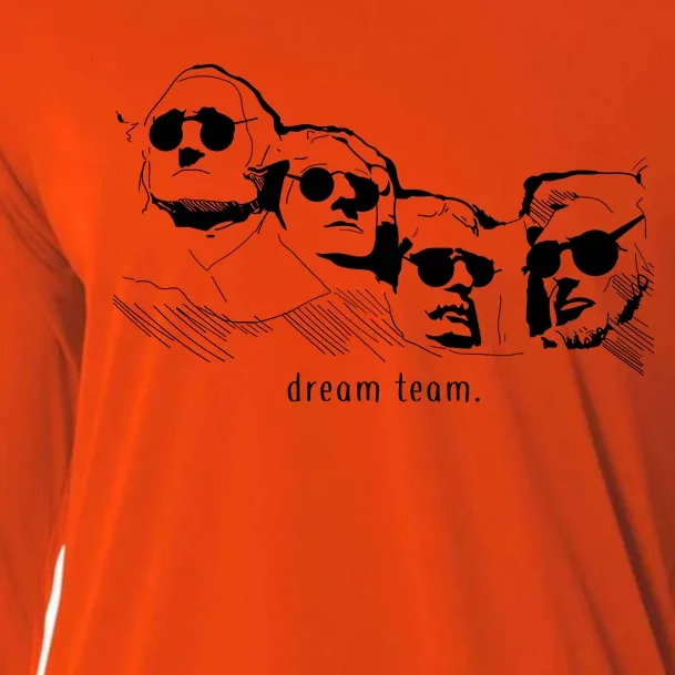 Dream Team Washington Lincoln Roosevelt Jefferson Cooling Performance Long Sleeve Crew