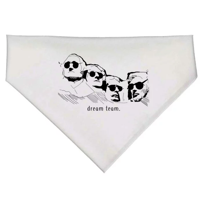 Dream Team Washington Lincoln Roosevelt Jefferson USA-Made Doggie Bandana