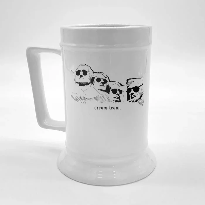 Dream Team Washington Lincoln Roosevelt Jefferson Front & Back Beer Stein