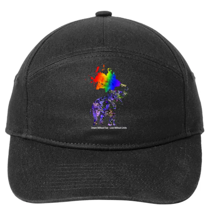 Dream Without Fear Elephant LGBT 7-Panel Snapback Hat