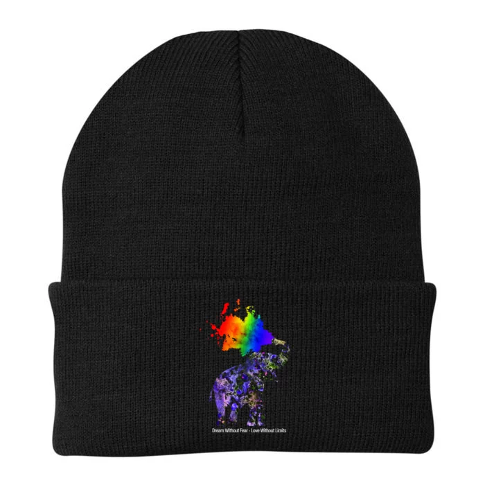 Dream Without Fear Elephant LGBT Knit Cap Winter Beanie