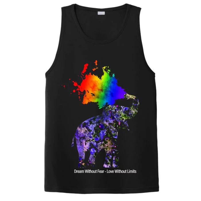 Dream Without Fear Elephant LGBT Performance Tank