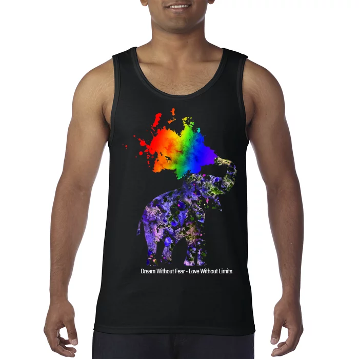 Dream Without Fear Elephant LGBT Tank Top