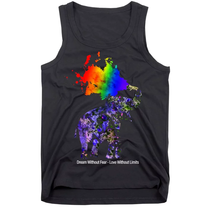 Dream Without Fear Elephant LGBT Tank Top