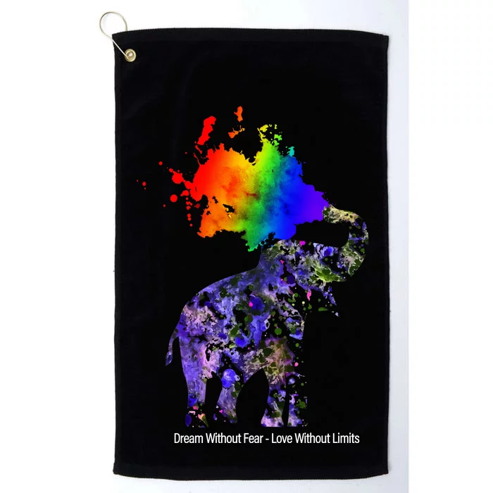 Dream Without Fear Elephant LGBT Platinum Collection Golf Towel