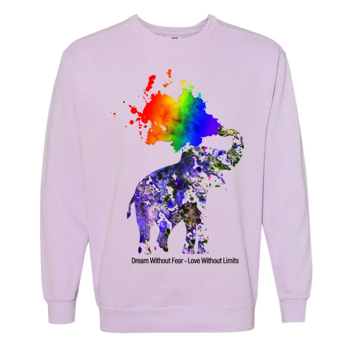 Dream Without Fear Elephant LGBT Garment-Dyed Sweatshirt