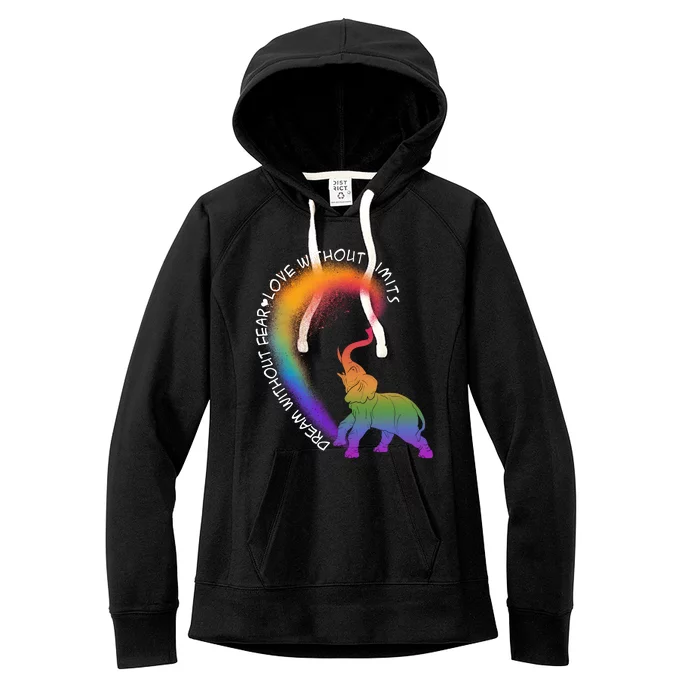 Dream Without Fear Love Without Limits LGBT Women's Fleece Hoodie