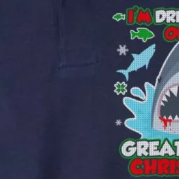 Dreaming of a Great White Shark Ugly Christmas Softstyle Adult Sport Polo