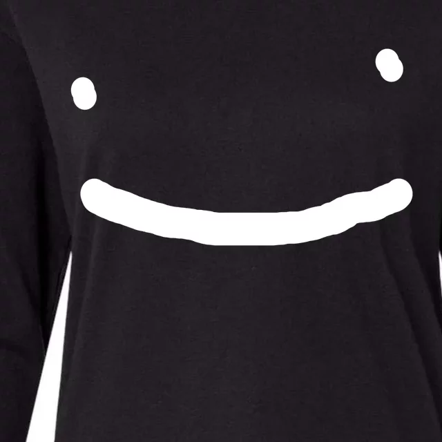 Dreamy Smiley Face Womens Cotton Relaxed Long Sleeve T-Shirt