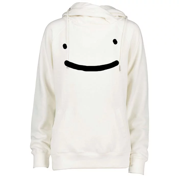 Dreamy Smiley Face Womens Funnel Neck Pullover Hood